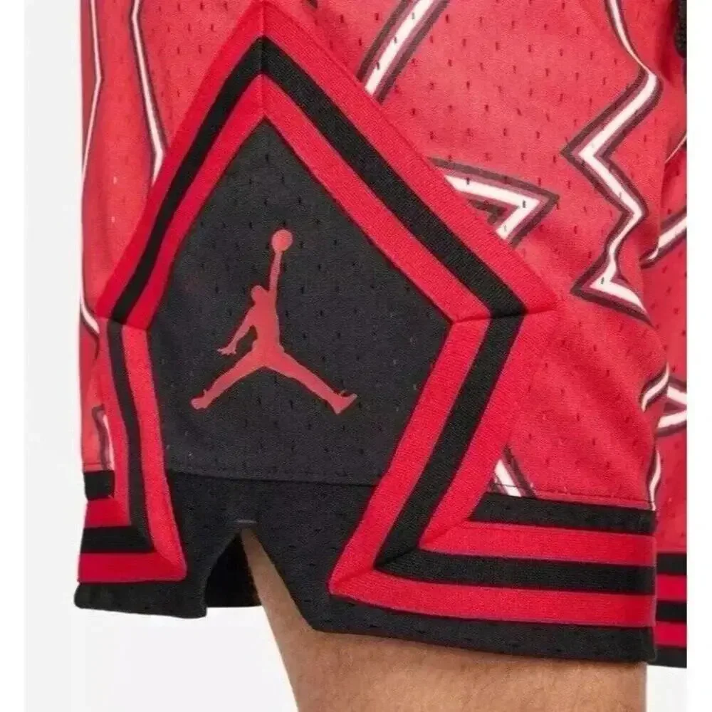 Nike Air Jordan Jumpman AOP Mesh Shorts Red Black XL